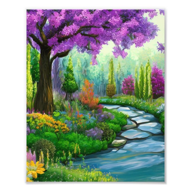 En vacker Garden Foto-utvidgning Fototryck (Framsidan)