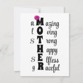 En vacker hyllning till mammas kärlek och styrka anteckningskort