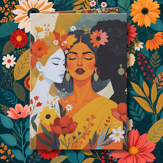 En vacker internationell kvinnodag  kort (Skapare uppladdad)