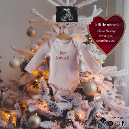 en vacker julgran graviditetsannonsering inbjudningar