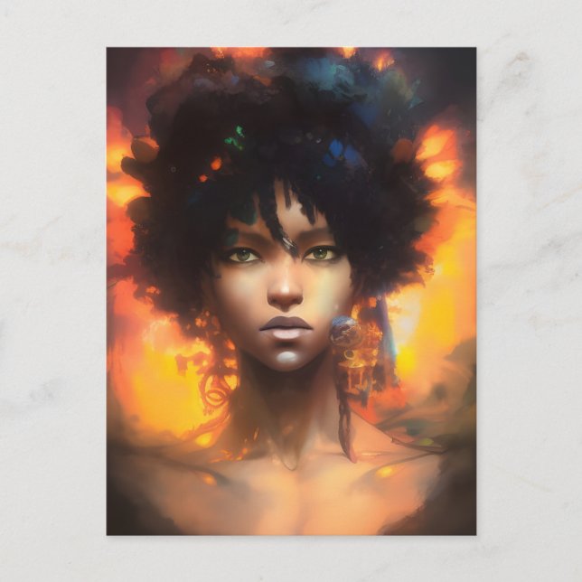 En vacker kvinna vykort (Framsida)