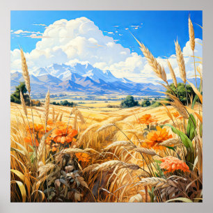 En vacker på Prairie Poster