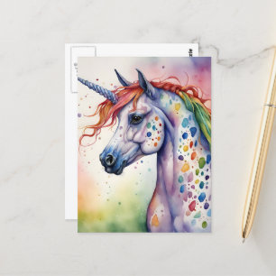 En vacker regnbåge Appaloosa Unicorn Vykort