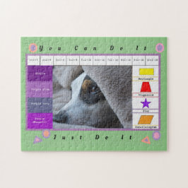 En vacker Rolig hund utbildning Pussel