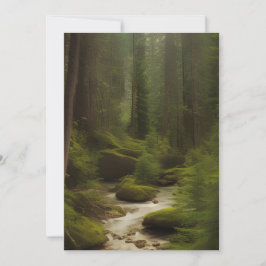 En vacker skogsström kort