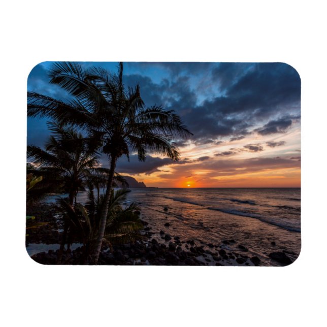 En vacker solnedgång magnet (Horisontell)