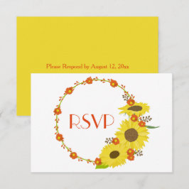 En vacker solros-svarsinbjudan inbjudningar