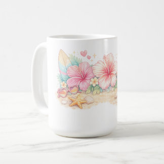 En vacker sommar design inspirerad av blommor kaffemugg