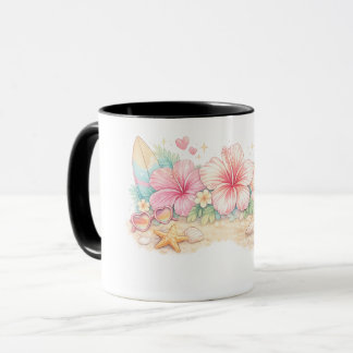 En vacker sommar design inspirerad av blommor mugg