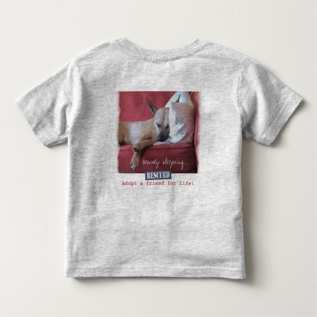 En vacker, sömnande Hund T Shirt (Baksida)