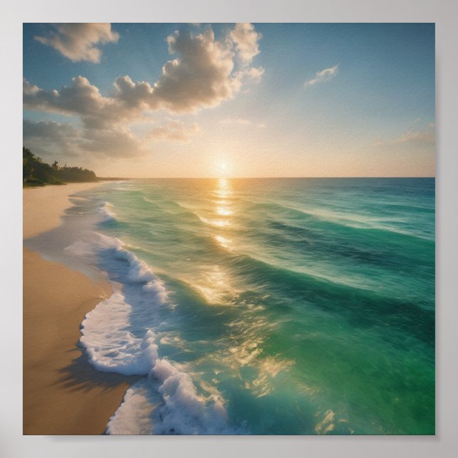 En vacker strand poster (Framsidan)