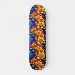 En vacker symfoni av naturen som repeterar Mönster Mini Skateboard Bräda 18,5 Cm