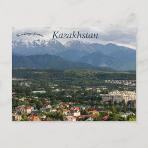 En vacker syn på Almaty Kazakstan Vykort