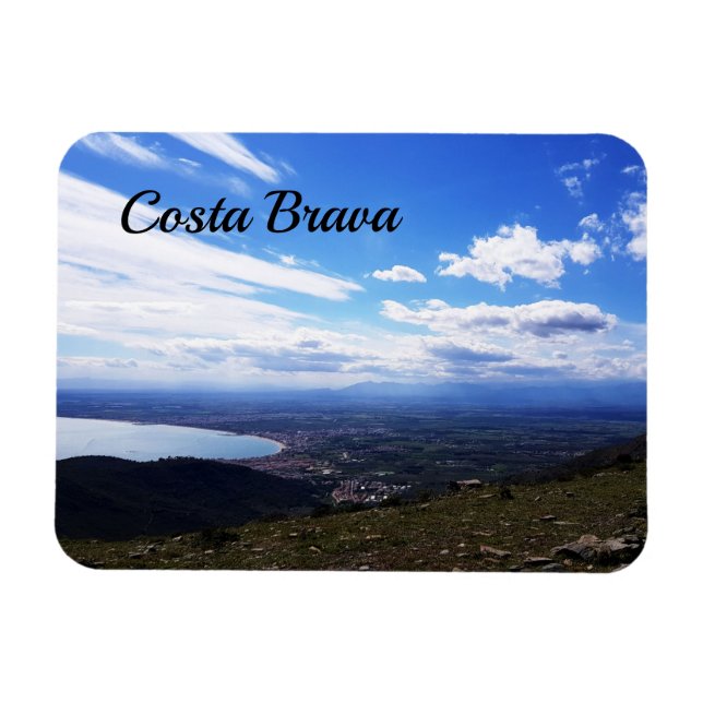 En vacker syn på Costa Brava, Spanien Magnet (Horisontell)