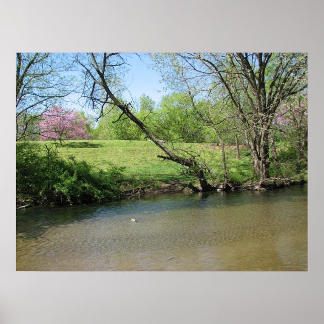 En vacker syn på floden poster (Framsidan)