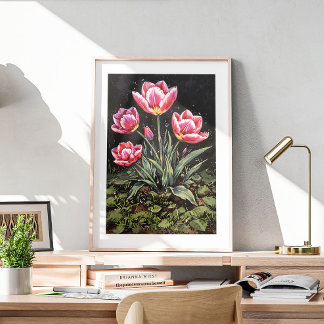 En vacker tulpanlampa poster