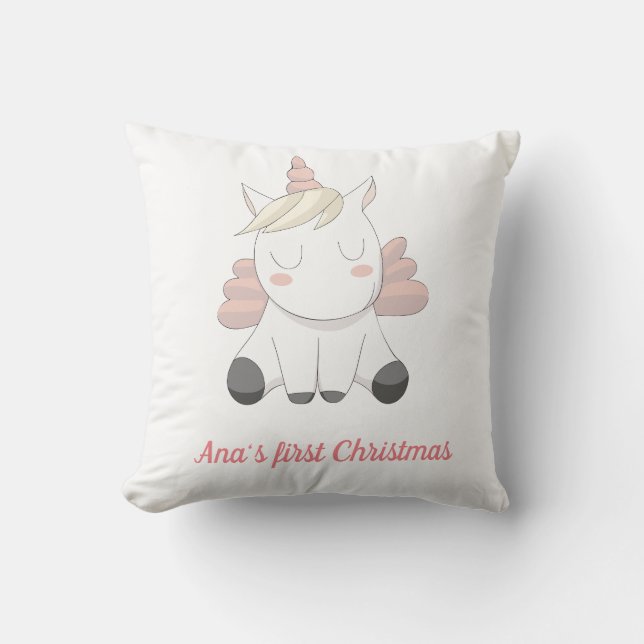 En vacker Unicorn baby-kudde Kudde (Framsida)