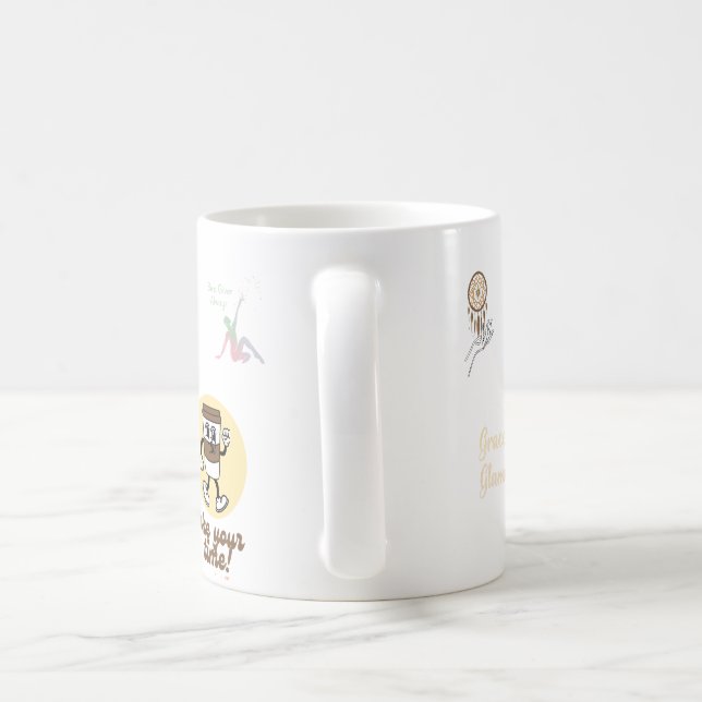 En vacker, unik kaffemodjur mugg-elegant kaffemugg (Handtag)
