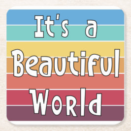 En vacker värld underlägg papper kvadrat