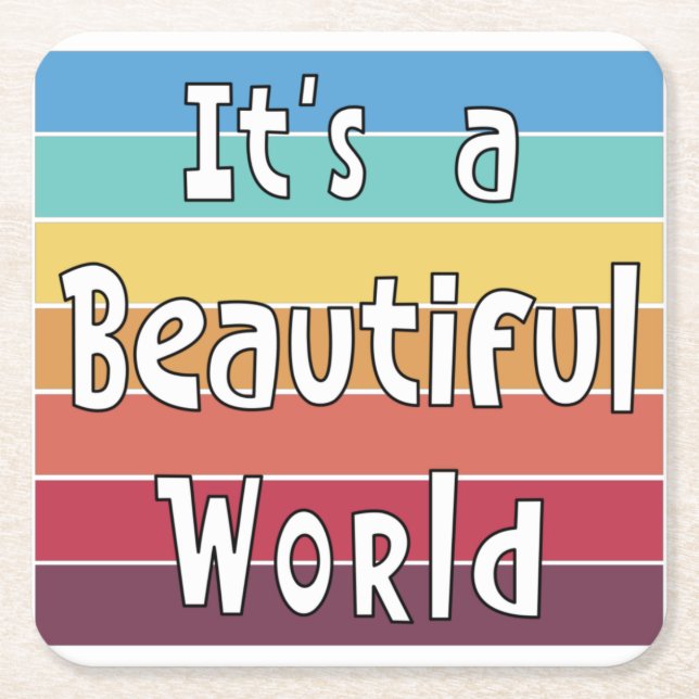En vacker värld underlägg papper kvadrat (Framsidan)