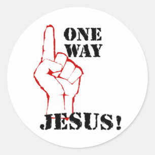 En väg Jesus Runt Klistermärke