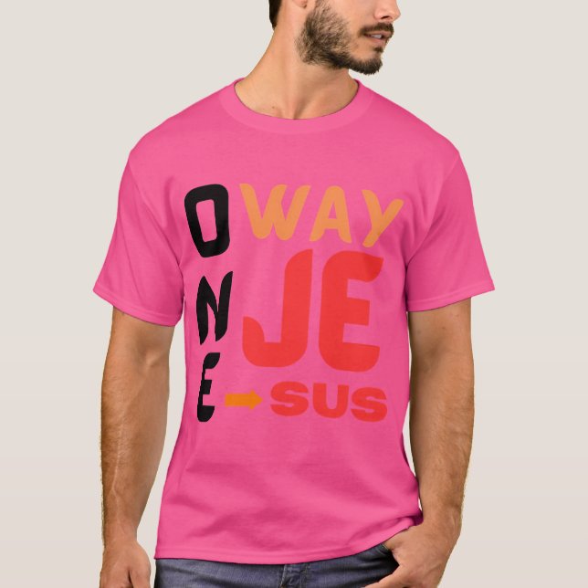 En väg Jesus T Shirt (Framsida)