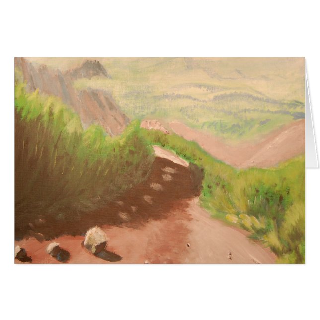 En väg på Mt.Diablo Hälsningskort (Framsidan Horizontal)