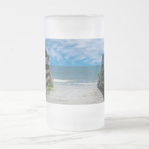 En väg till paradise Frosted Glass Beer Mugg