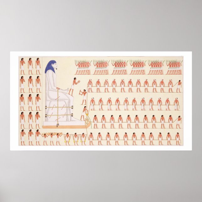 En väggmålning i Beni Hasan som skildrar flytta Poster (Framsidan)