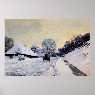En vagn på den dolda vägen för snö poster