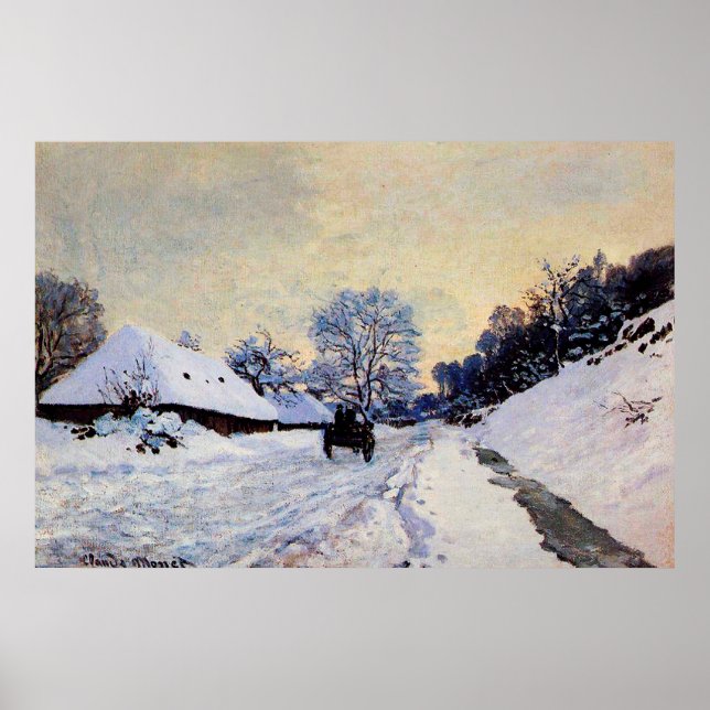 En vagn på vägen som omfattas av Snö Poster (Framsidan)