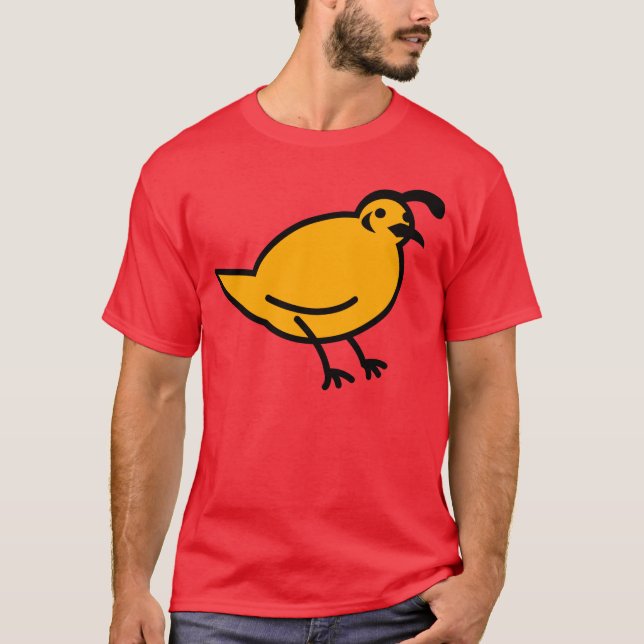 en vaktelfågel t shirt (Framsida)