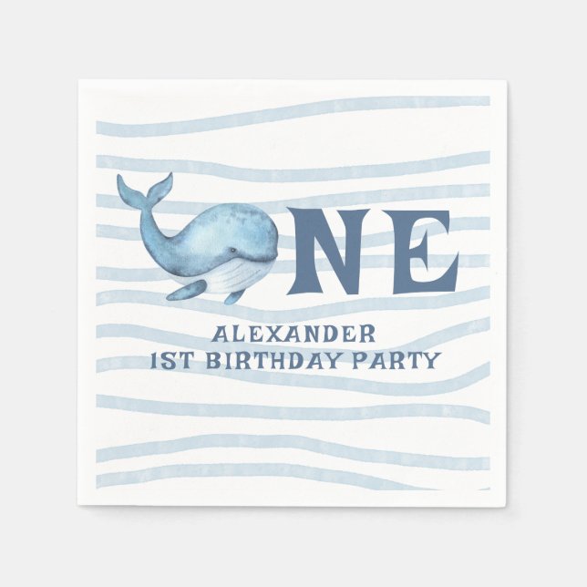EN VAL 1-årsdag Under Havet Pappersservett (Framsidan)