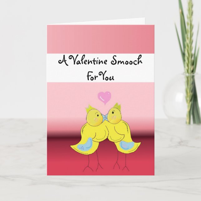 En valentin smår-hånglar helgkort (Framsida)