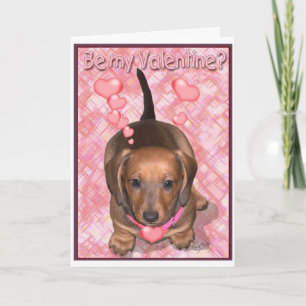 En valentinDoxie valp Helgkort