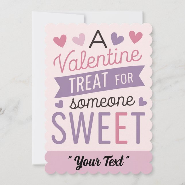 En Valentine-behandling för någon söt Valentines d Inbjudningar (Framsida)