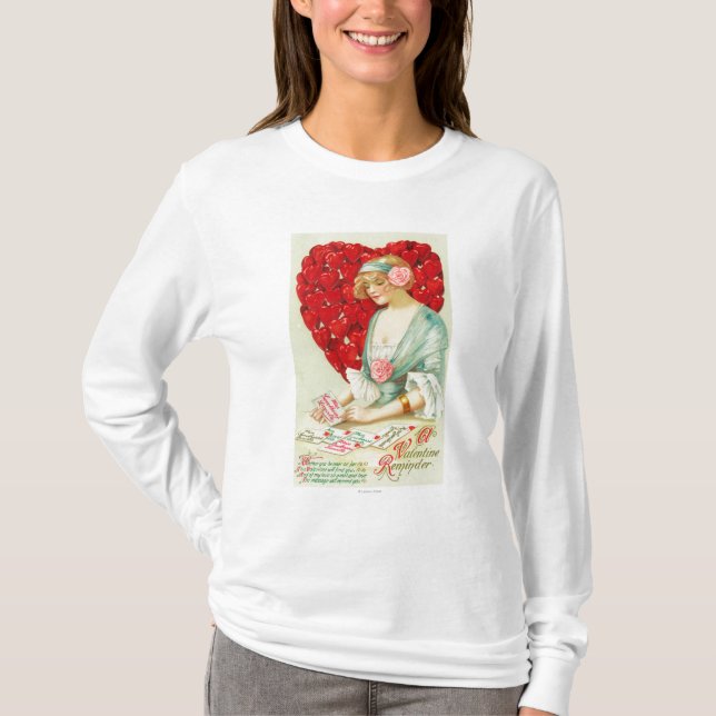 En valentinpåminnelse t-shirt (Framsida)