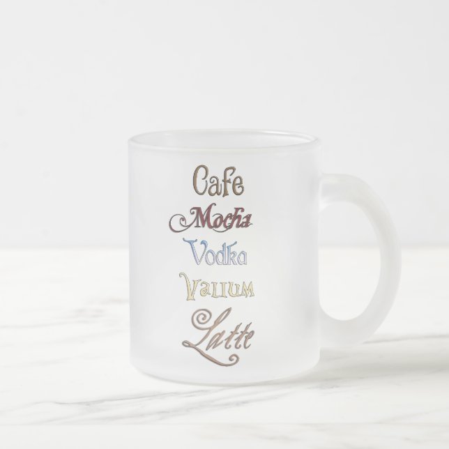 En Valium Latte för CafemockaVodka behar Frostad Glasmugg (Höger)