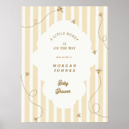 En välkomstaffisch för baby shower med tema 'Liten Poster