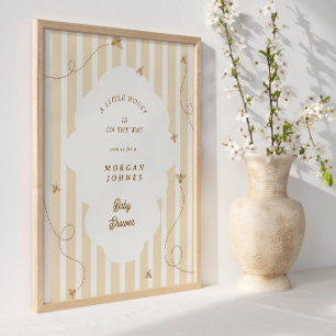 En välkomstaffisch för Little Bee Baby Shower Poster