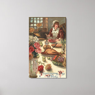 En vallfärdakvinna bord canvastryck