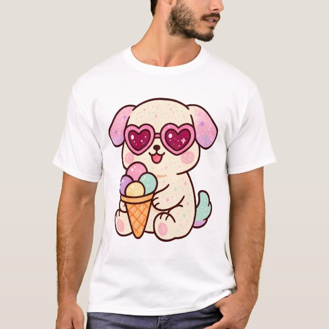En valp med glass t shirt (Framsida)