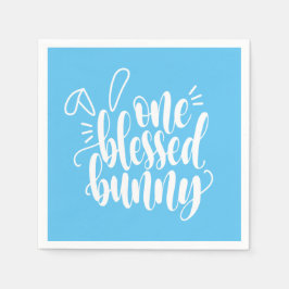En välsignad Bunny Påsk Calligraphy Pappersservett