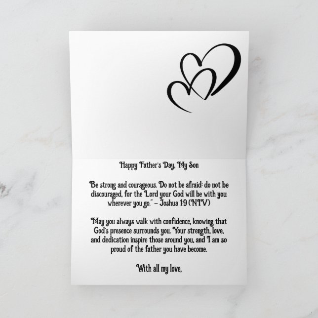 En välsignelse från Mor: min sons styrka och tro Kort (Inuti)