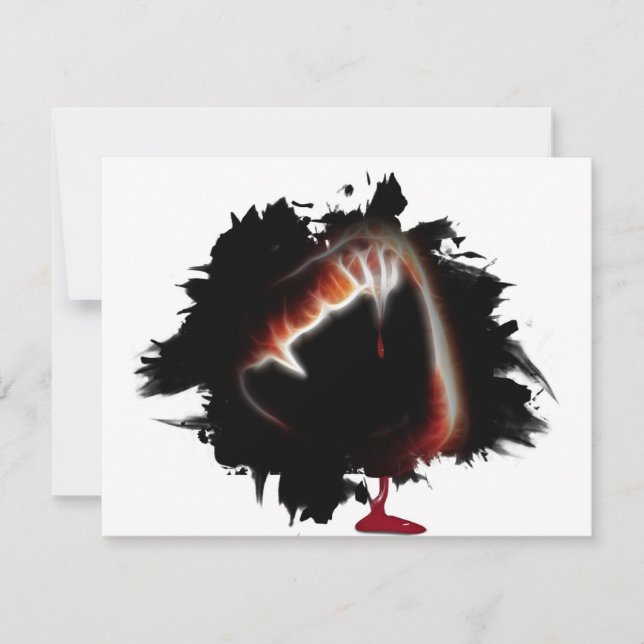 En Vampyres kyss av Döden Halloween fest Inbjudningar (Framsida)