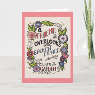 En vän är en... Garden Quote-hälsningskort Kort
