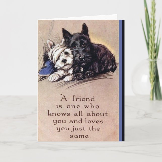 En vän är...hälsningskort kort (Framsida)
