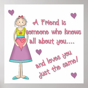 En vän är någon som skriver ut poster