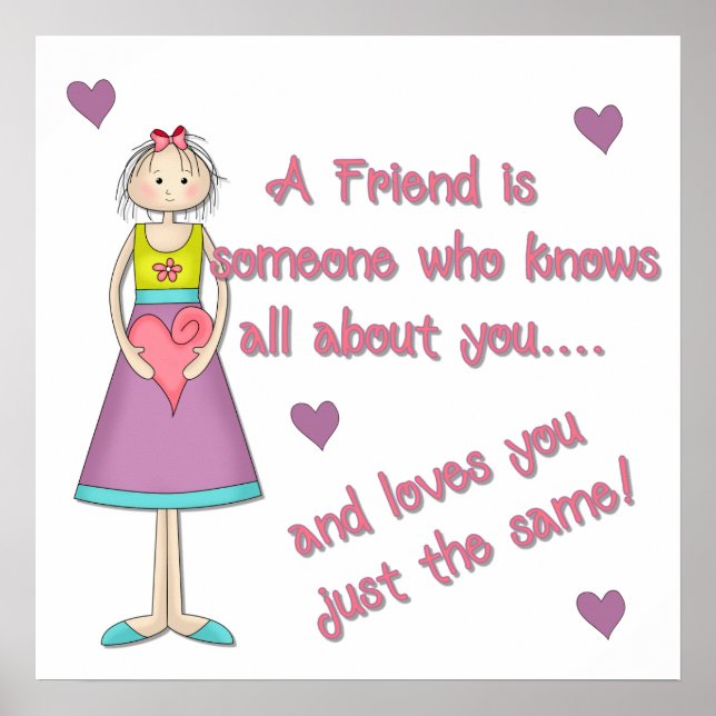 En vän är någon som skriver ut poster (Framsidan)