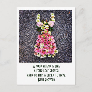 En vän är som en fyrklöver... vykort